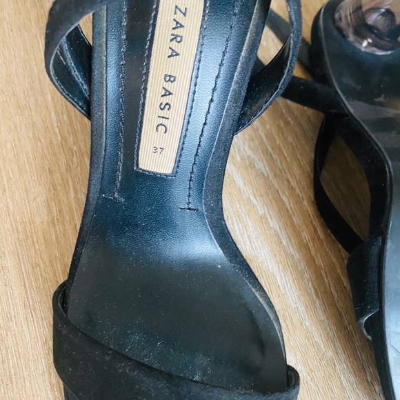 Zara suede heels with clear heel - Picture 5 of 10